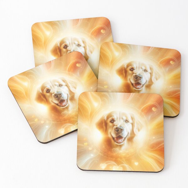 Item preview, Radiant Loyalty: The Golden Retriever's Solar Aura designed and sold by ArtemioVisions.