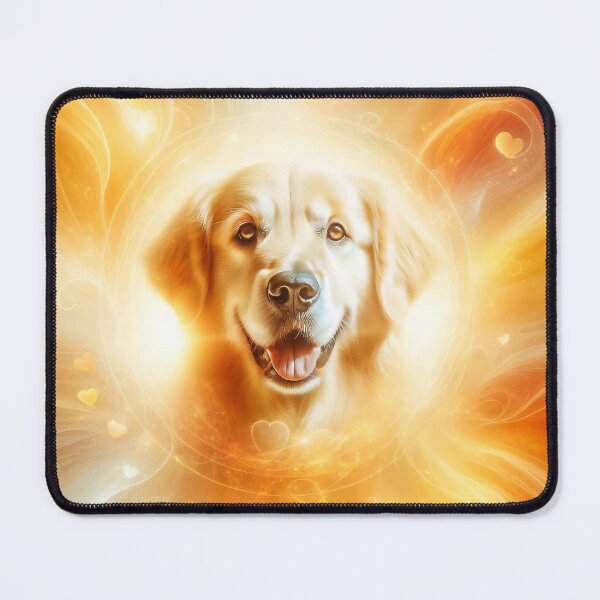 Item preview, Radiant Loyalty: The Golden Retriever's Solar Aura designed and sold by ArtemioVisions.