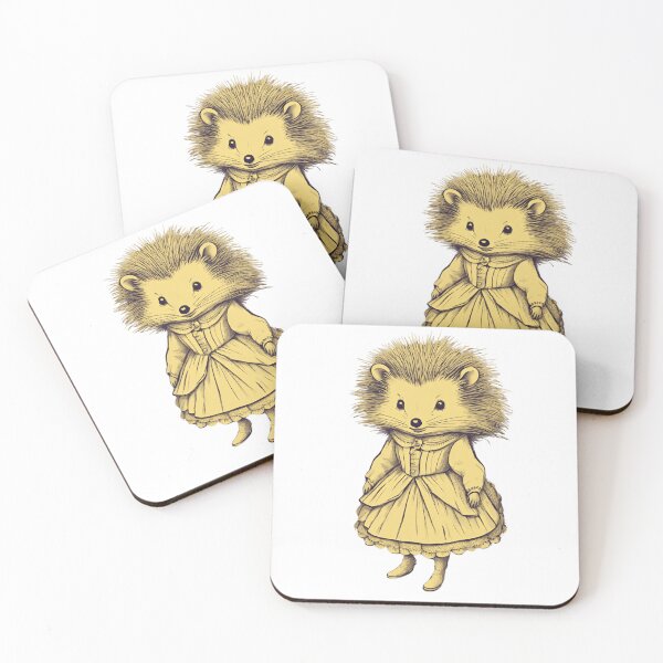Item preview, Little Victorian Hedgehog Girl in Yellow designed and sold by LittleGoblinPrs.
