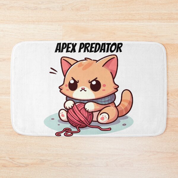 Item preview, Cute Angry Apex Predator Cartoon Cat designed and sold by InkFlugel.