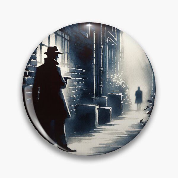Item preview, Noir Watercolor Detective and Shadows in the Dark Alley designed and sold by RESToRAPTOR.