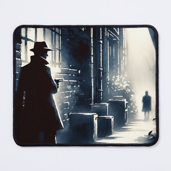 Item preview, Noir Watercolor Detective and Shadows in the Dark Alley designed and sold by RESToRAPTOR.