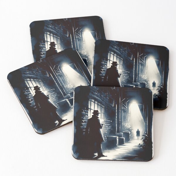 Item preview, Noir Watercolor Detective and Shadows in the Dark Alley designed and sold by RESToRAPTOR.