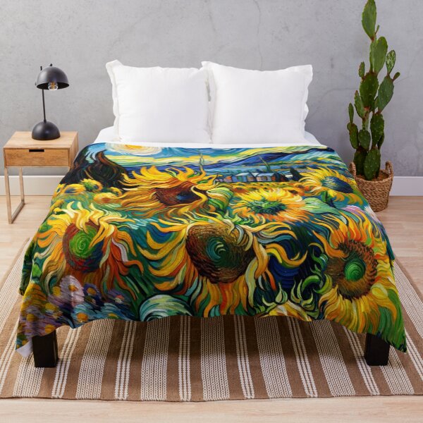 Item preview, Vincent Van Gogh Inspired | Vibrant Colorful Sunflowers designed and sold by irek07.