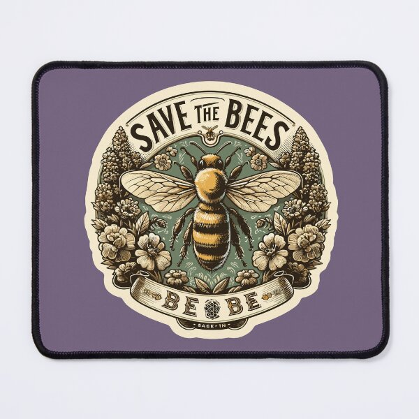 Item preview, Save The Bees Vegan Vintage designed and sold by WildPalette-Art.