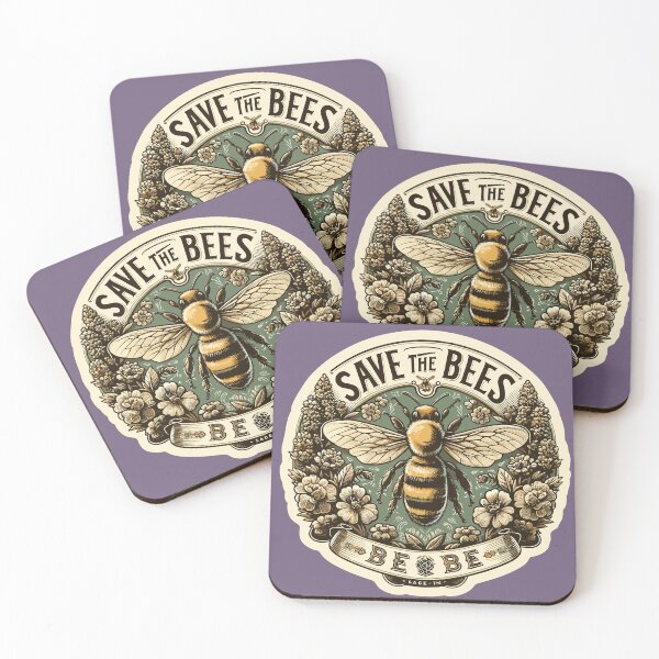 Item preview, Save The Bees Vegan Vintage designed and sold by WildPalette-Art.