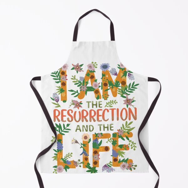 Item preview, I AM the Resurrection and the Life - Christian Faith Floral Design - Easter Scripture Art designed and sold by HahaHandlesHub.