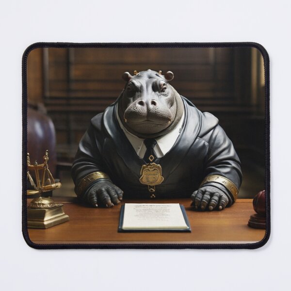 Item preview, Judicial Hippo  designed and sold by NeatThingLover.