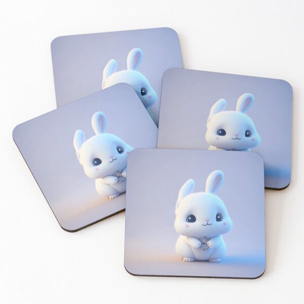 Item preview, White Animal, Bunny, cute, fuffly, mini, baby, kids, children designed and sold by Cyber Kids.