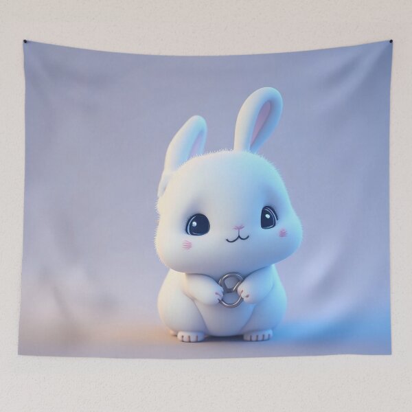 Item preview, White Animal, Bunny, cute, fuffly, mini, baby, kids, children designed and sold by Cyber Kids.