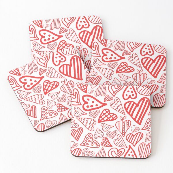 Item preview, Red Heart Doodles Valentine's Day designed and sold by RabbitHeartArt.