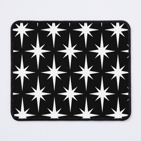 Item preview, Geometric Star Pattern (white/black) designed and sold by Design Minds Boutique.