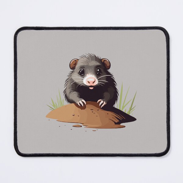 Item preview, Cute Mole popping out of his burrow on a sunny day, funny cartoon animals designed and sold by davidbomel-Art.