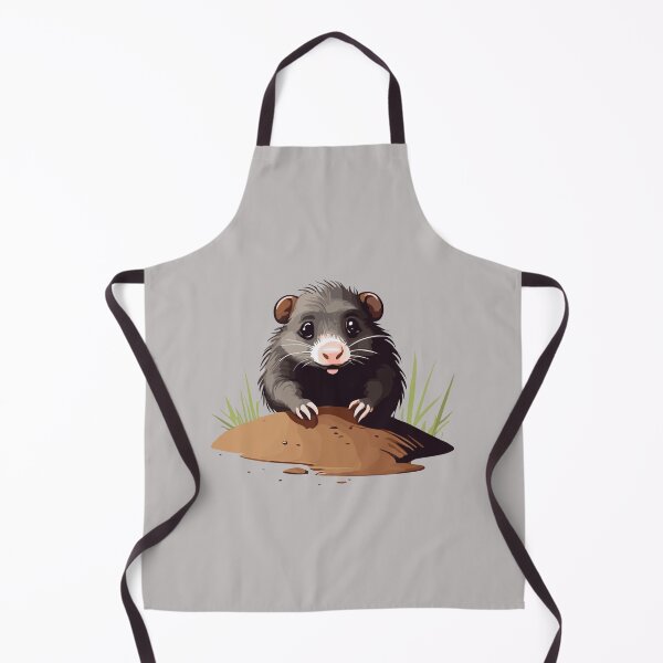 Item preview, Cute Mole popping out of his burrow on a sunny day, funny cartoon animals designed and sold by davidbomel-Art.
