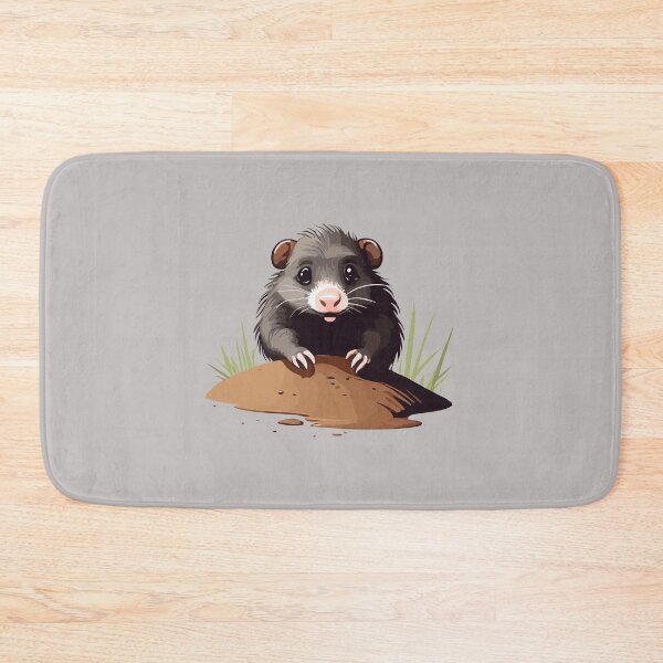 Item preview, Cute Mole popping out of his burrow on a sunny day, funny cartoon animals designed and sold by davidbomel-Art.