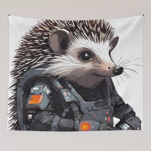 Item preview, Cyberpunk Hedgehog designed and sold by LittleGoblinPrs.