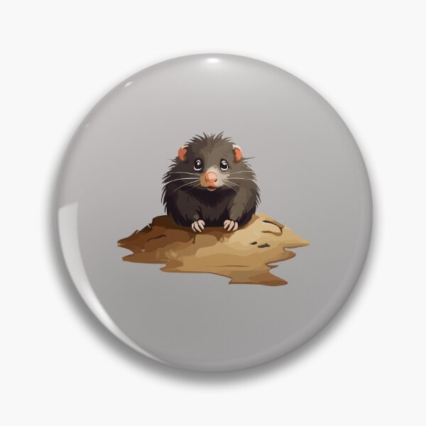Item preview, Cute Mole popping out of his burrow on a sunny day, funny cartoon animals designed and sold by davidbomel-Art.