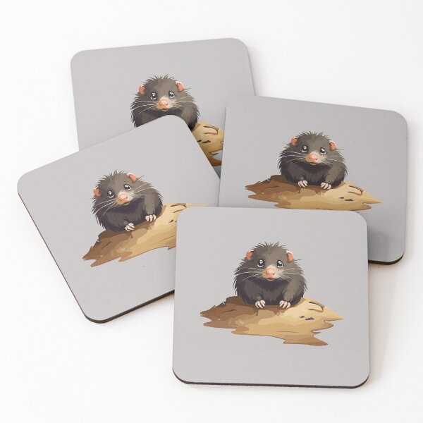 Item preview, Cute Mole popping out of his burrow on a sunny day, funny cartoon animals designed and sold by davidbomel-Art.