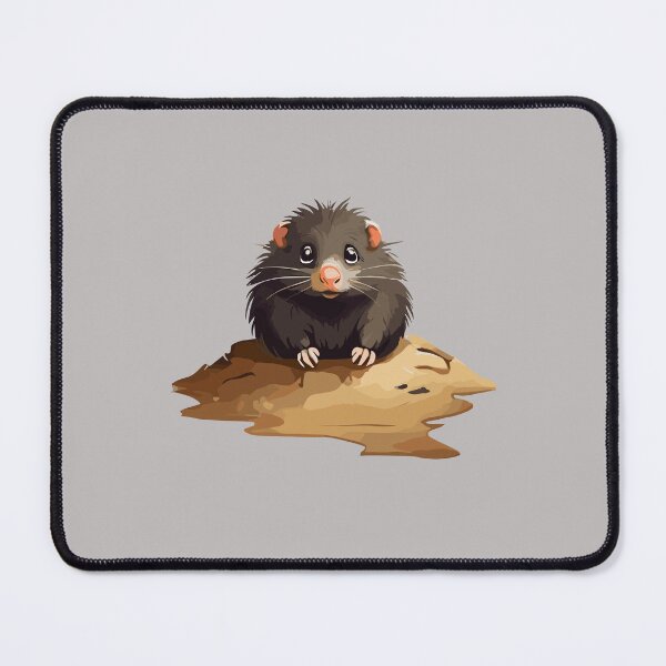 Item preview, Cute Mole popping out of his burrow on a sunny day, funny cartoon animals designed and sold by davidbomel-Art.