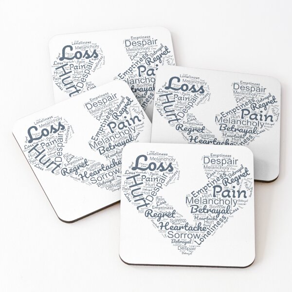Item preview, Broken Heart Word Cloud designed and sold by Delamoon.