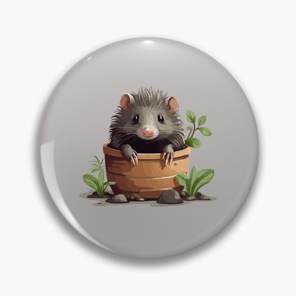 Item preview, Cute Mole popping out of his burrow on a sunny day, funny cartoon animals designed and sold by davidbomel-Art.
