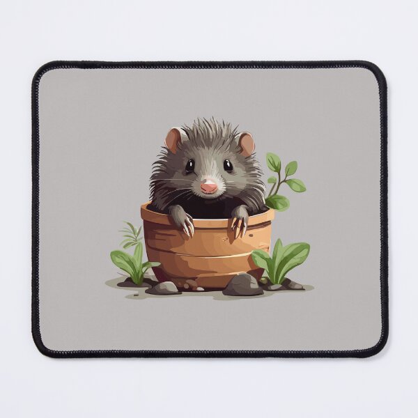 Item preview, Cute Mole popping out of his burrow on a sunny day, funny cartoon animals designed and sold by davidbomel-Art.