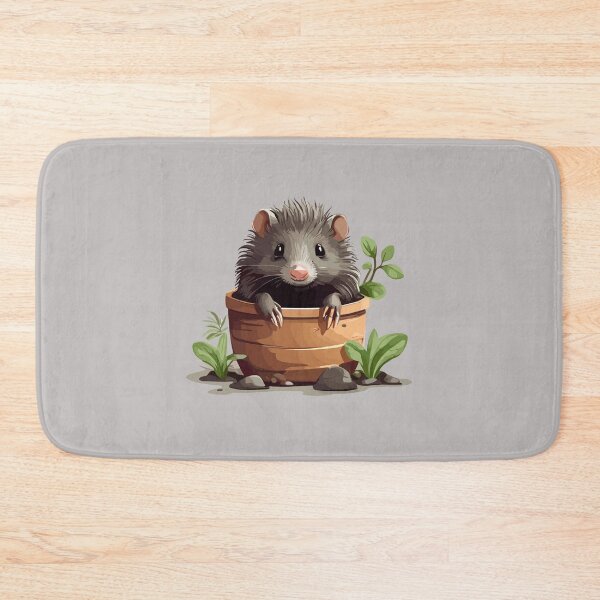 Item preview, Cute Mole popping out of his burrow on a sunny day, funny cartoon animals designed and sold by davidbomel-Art.