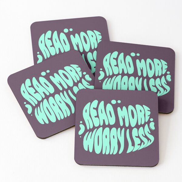 Item preview, Read More Worry Less | 60s Psy Lettering designed and sold by monkeybusiness.pt.