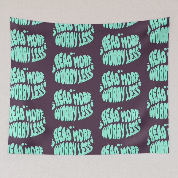 Item preview, Read More Worry Less | 60s Psy Lettering designed and sold by monkeybusiness.pt.