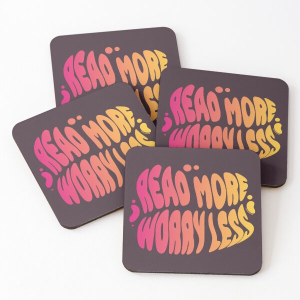 Item preview, Read More Worry Less | 60s Psy Lettering designed and sold by monkeybusiness.pt.