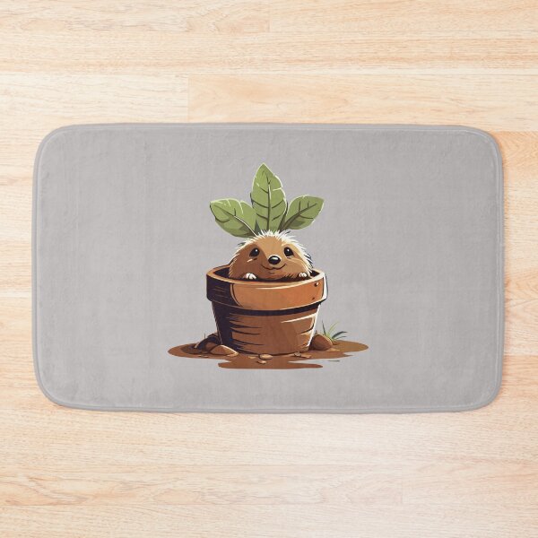 Item preview, Cute Mole popping out of his burrow on a sunny day, funny cartoon animals designed and sold by davidbomel-Art.