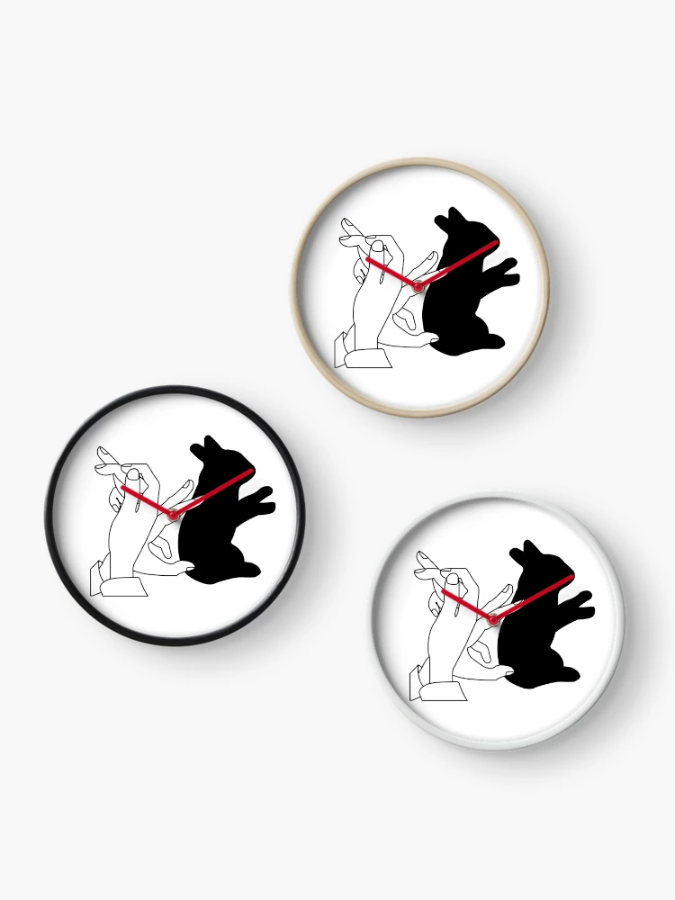 Thumbnail 3 of 4, Clock, Hand Shadow - Rabbit designed and sold by PrimeDuplex.
