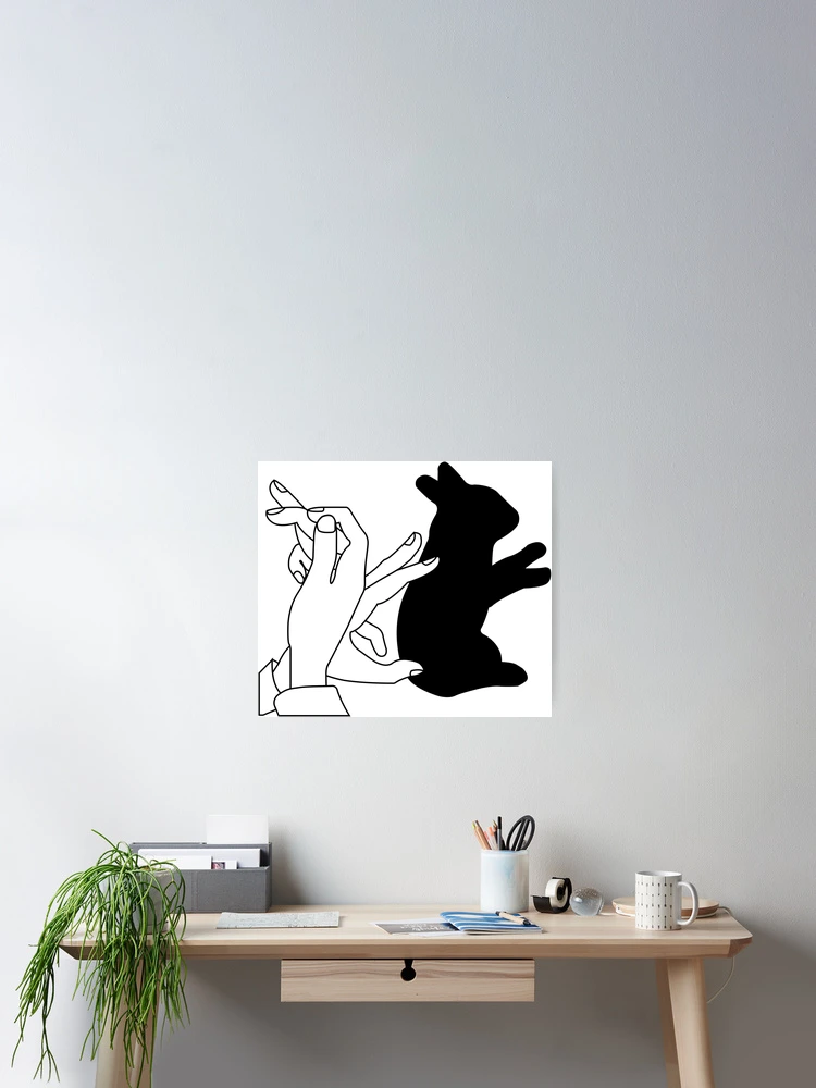 Thumbnail 2 of 3, Poster, Hand Shadow - Rabbit designed and sold by PrimeDuplex.