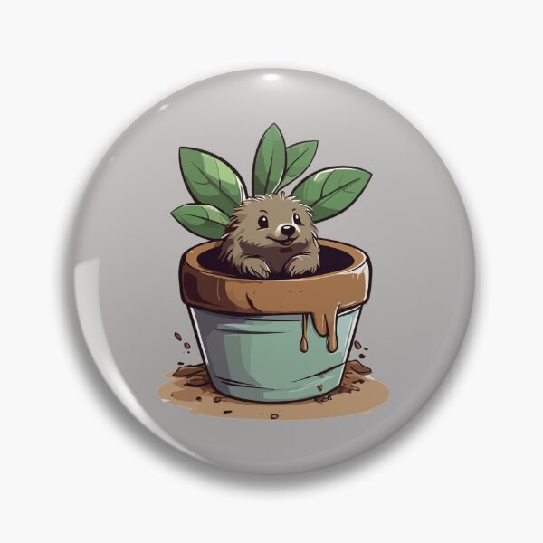 Item preview, Cute Mole popping out of his burrow on a sunny day, funny cartoon animals designed and sold by davidbomel-Art.