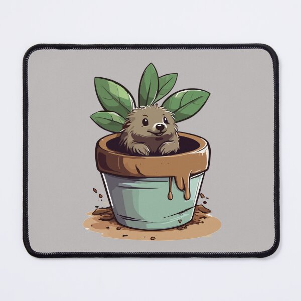 Item preview, Cute Mole popping out of his burrow on a sunny day, funny cartoon animals designed and sold by davidbomel-Art.