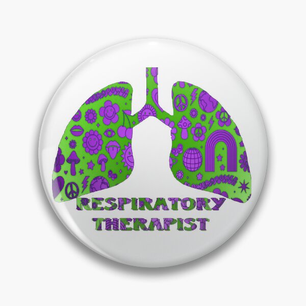 Item preview, Green Purple Flower Power Respiratory Therapist designed and sold by natnat7w.