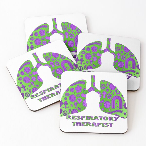 Item preview, Green Purple Flower Power Respiratory Therapist designed and sold by natnat7w.