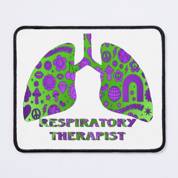 Item preview, Green Purple Flower Power Respiratory Therapist designed and sold by natnat7w.