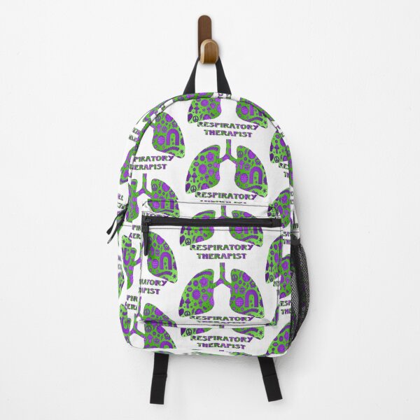 Item preview, Green Purple Flower Power Respiratory Therapist designed and sold by natnat7w.