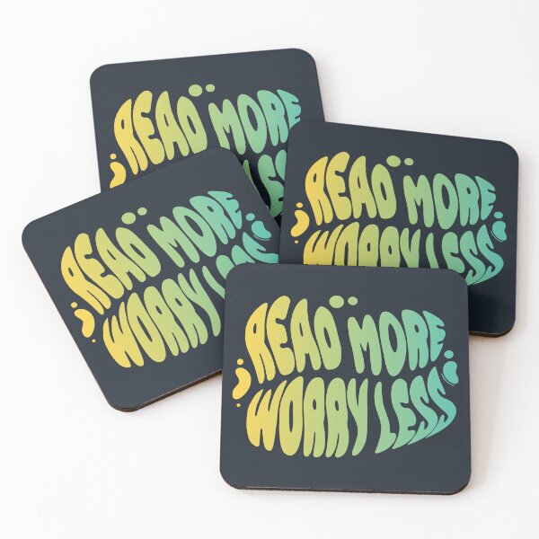 Item preview, Read More Worry Less | 60s Psy Lettering designed and sold by monkeybusiness.pt.