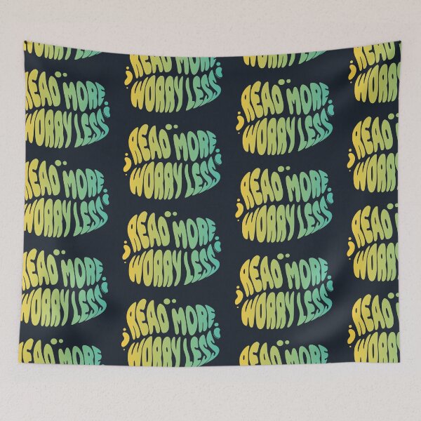 Item preview, Read More Worry Less | 60s Psy Lettering designed and sold by monkeybusiness.pt.