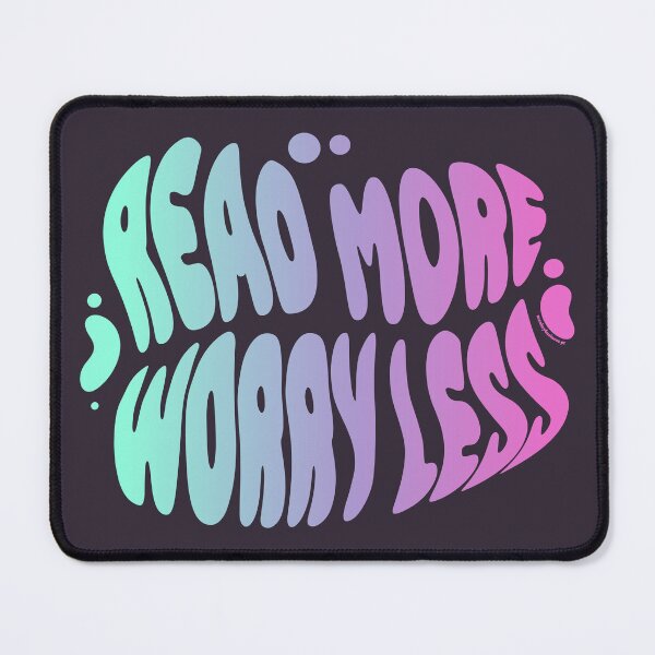 Item preview, Read More Worry Less | 60s Psy Lettering designed and sold by monkeybusiness.pt.
