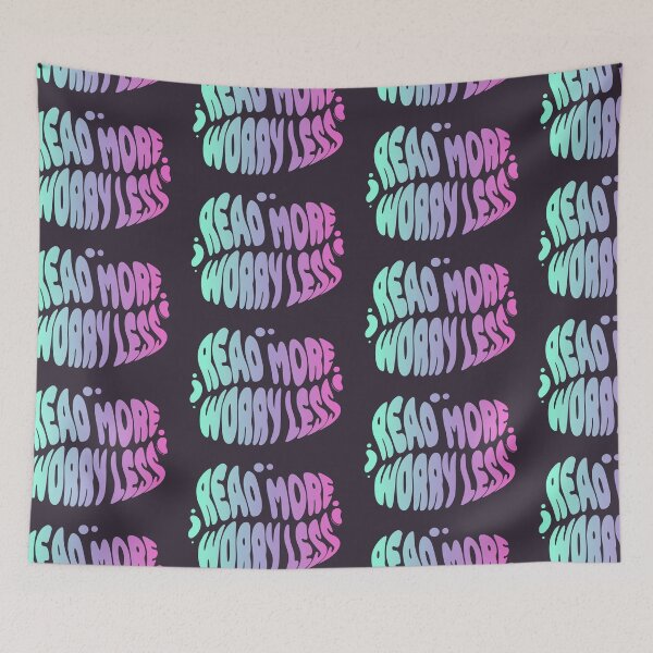 Item preview, Read More Worry Less | 60s Psy Lettering designed and sold by monkeybusiness.pt.