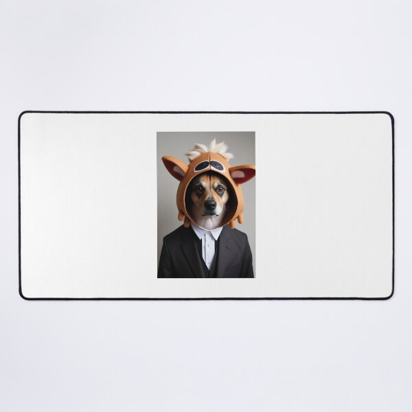 Item preview, dog with suit and elegant cap designed and sold by Zooartia.