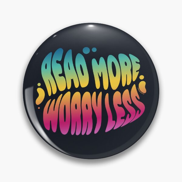 Item preview, Read More Worry Less | 60s Psy Lettering designed and sold by monkeybusiness.pt.