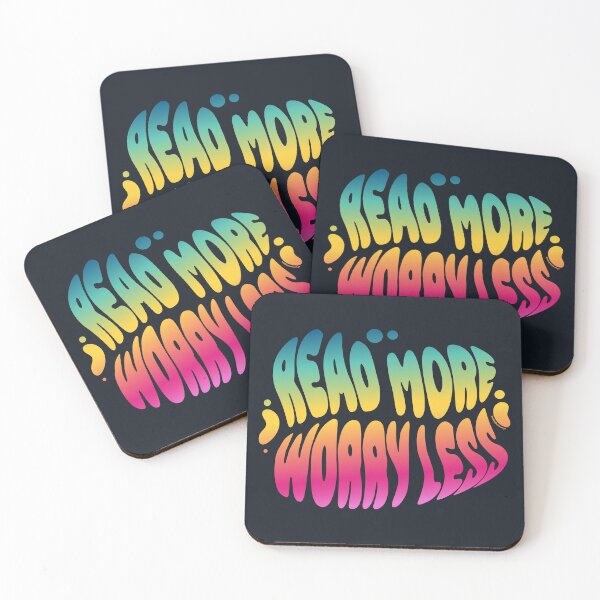 Item preview, Read More Worry Less | 60s Psy Lettering designed and sold by monkeybusiness.pt.