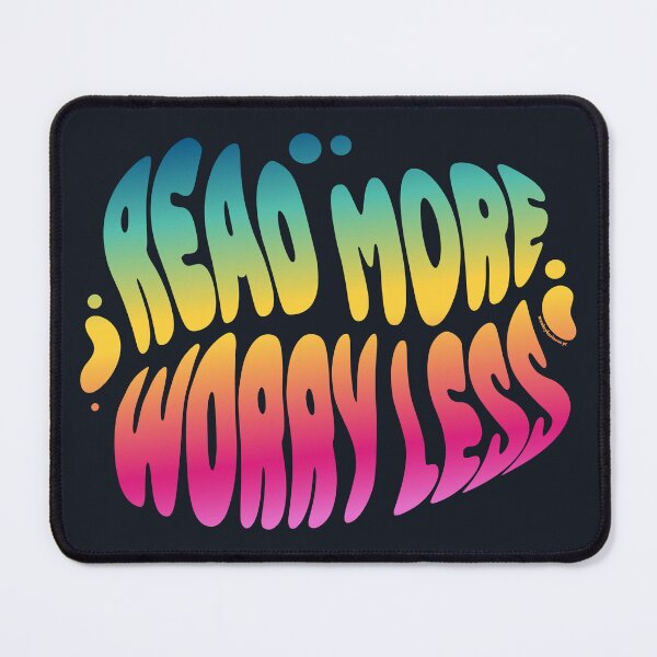 Item preview, Read More Worry Less | 60s Psy Lettering designed and sold by monkeybusiness.pt.