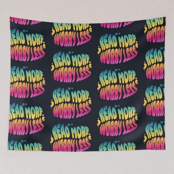 Item preview, Read More Worry Less | 60s Psy Lettering designed and sold by monkeybusiness.pt.