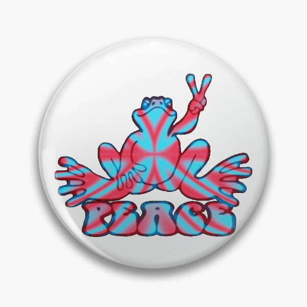 Item preview, Pink and blue Peace Frog designed and sold by natnat7w.