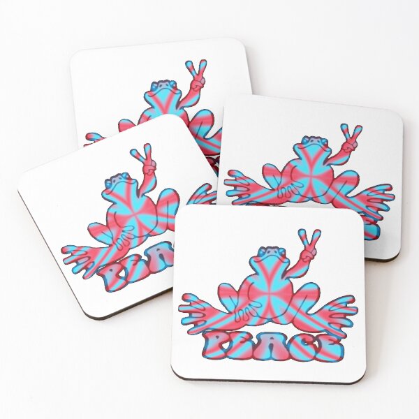 Item preview, Pink and blue Peace Frog designed and sold by natnat7w.